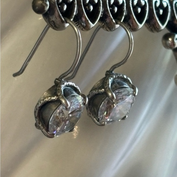 Silpada Sterling Silver ‘Center Stage’ Cubic Zirconia Earrings W1863 - Picture 4 of 14